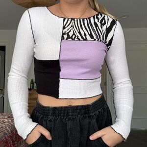 Colorblock Long Sleeve Top